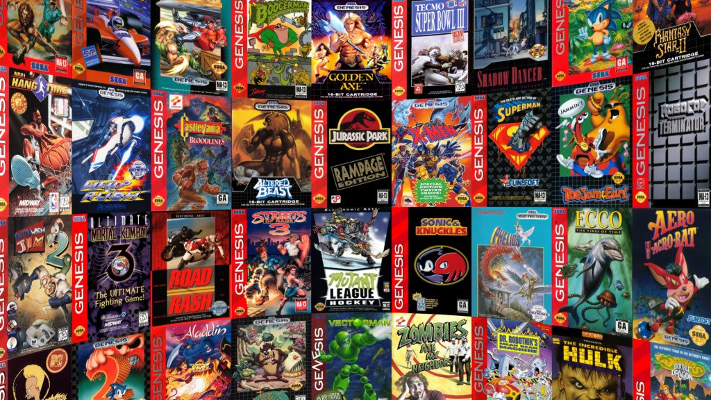 Un échantillon des jeux sortis sur Mega Drive